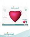 Not Inflated 68" Supersize Decochamp Decoheart Red Foil Balloon Manufactured By Decochamp