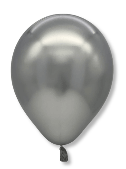 5" Decomex Luster Latex Balloons (50 Per Bag) Silver