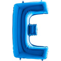 40" Foil Shape Megaloon Balloon Letter E Blue