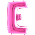 40" Foil Shape Megaloon Balloon Letter E Fuschia