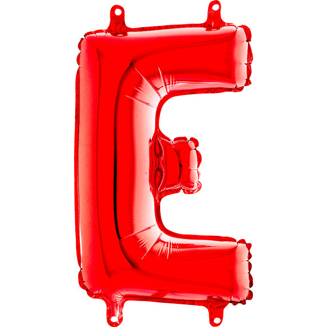 14" Airfill Only Foil Balloon Self Sealing Letter E Red