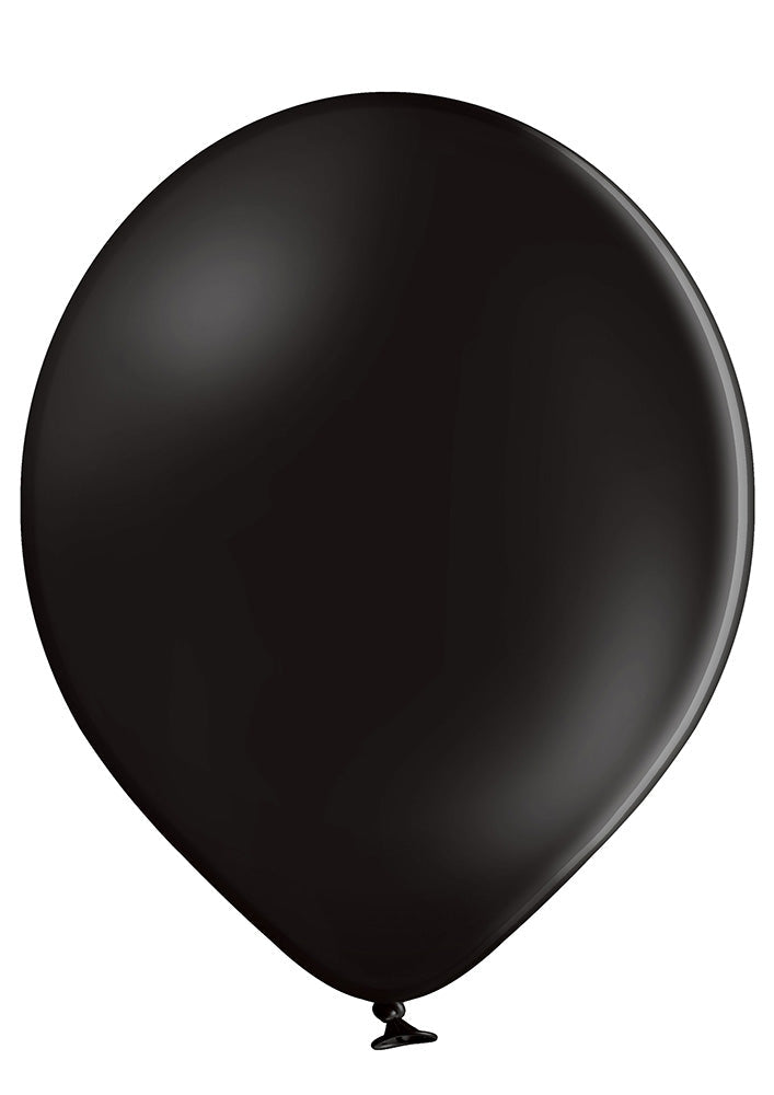 Uninflated Balloon Image 17" Ellie's Brand Latex Balloons Black (25 Per Bag)