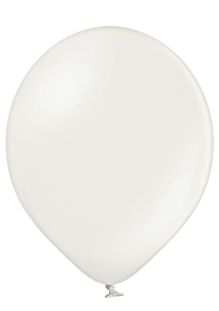 Uninflated Balloon Image 17" Ellie's Brand Latex Balloons Pearl White (25 Per Bag)