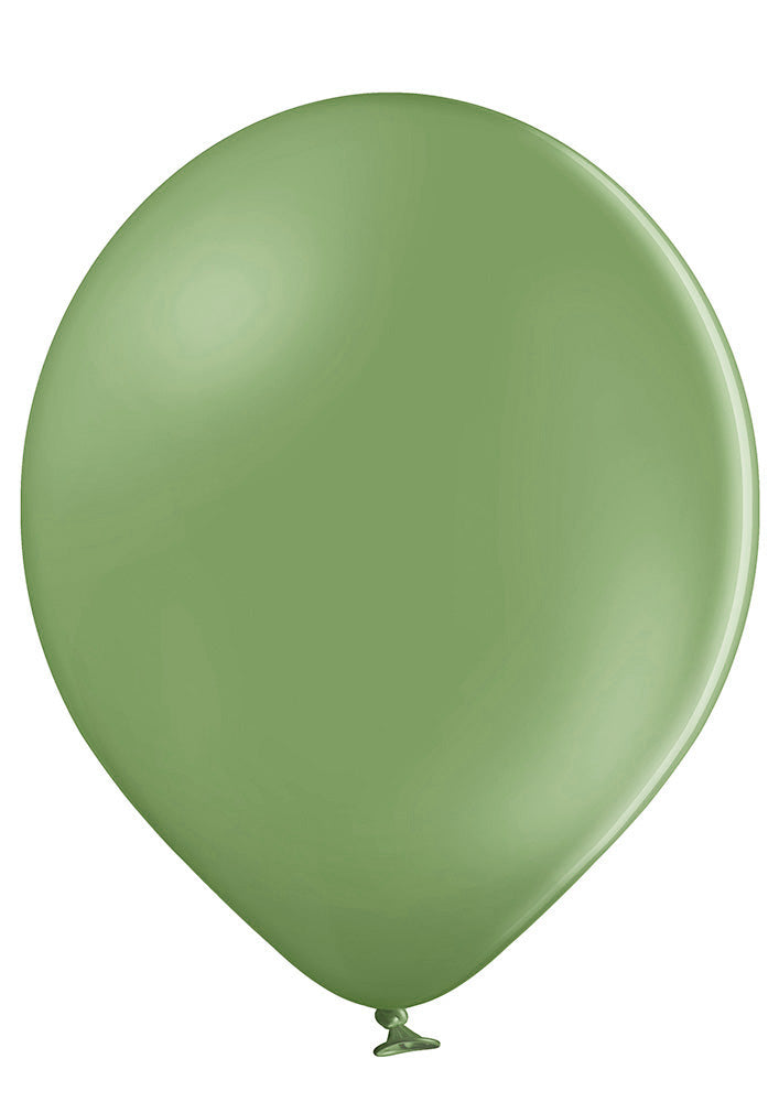 Uninflated Balloon Image 17" Ellie's Brand Latex Balloons Sage (25 Per Bag)