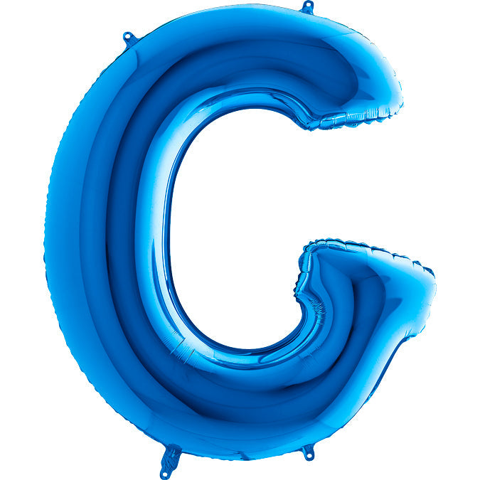 40" Foil Shape Megaloon Balloon Letter G Blue