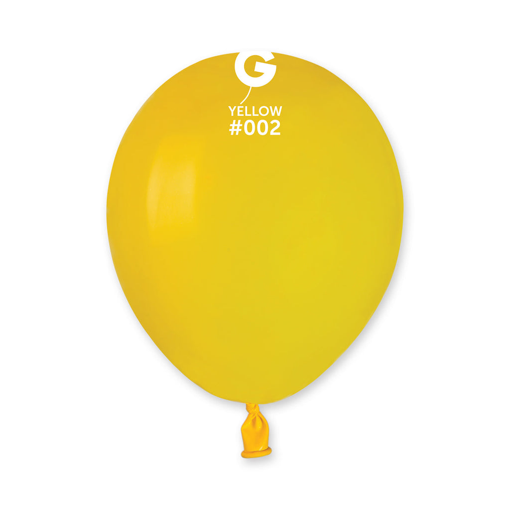 5" Gemar Latex Balloons (Bag of 100) Standard Yellow
