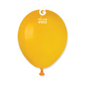 5" Gemar Latex Balloons (Bag of 100) Standard Deep Yellow