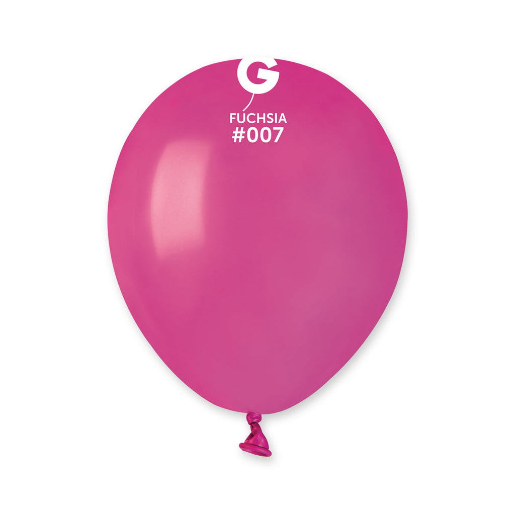 5" Gemar Latex Balloons (Bag of 100) Standard Fuchsia