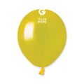 5" Gemar Latex Balloons (Bag of 100) Metallic Metallic Yellow