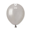 5" Gemar Latex Balloons (Bag of 100) Metallic Silver
