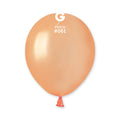 5" Gemar Latex Balloons (Bag of 100) Metallic Metallic Peach