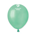 5" Gemar Latex Balloons (Bag of 100) Metallic Metallic Aquamarine