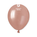 5" Gemar Latex Balloons (Bag of 100) Metallic Rose Gold