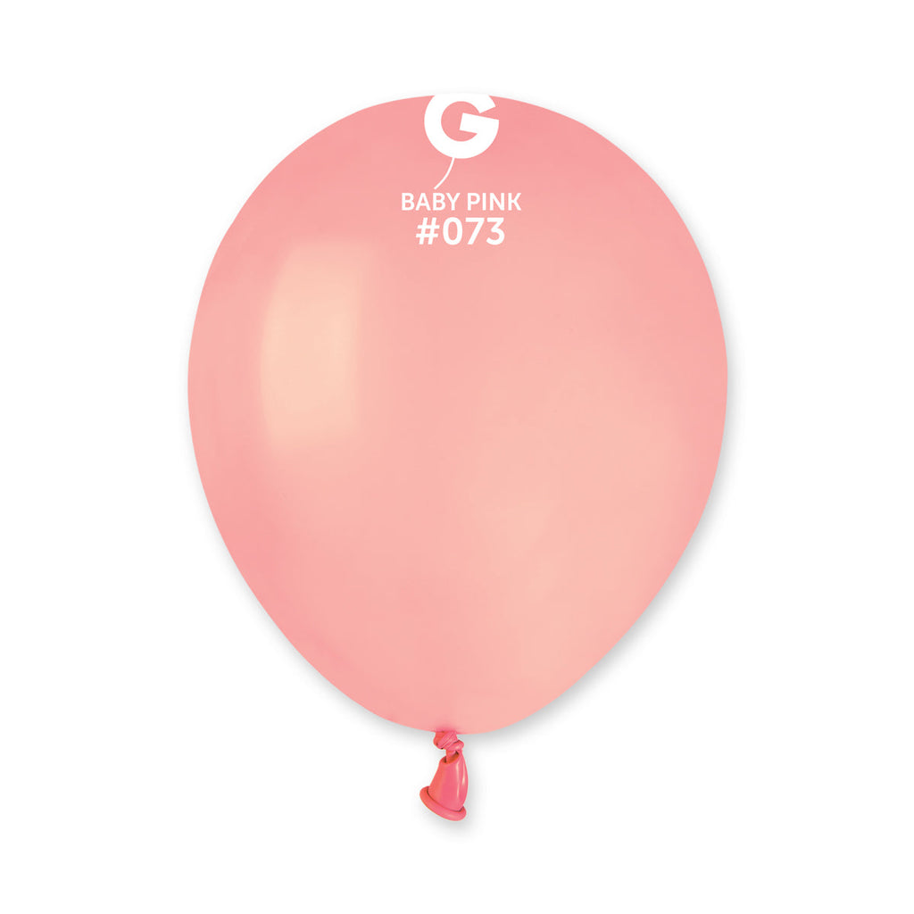5" Gemar Latex Balloons (Bag of 100) Standard Baby Pink
