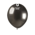 5" Gemar Latex Balloons (Bag of 50) Shiny Space Grey