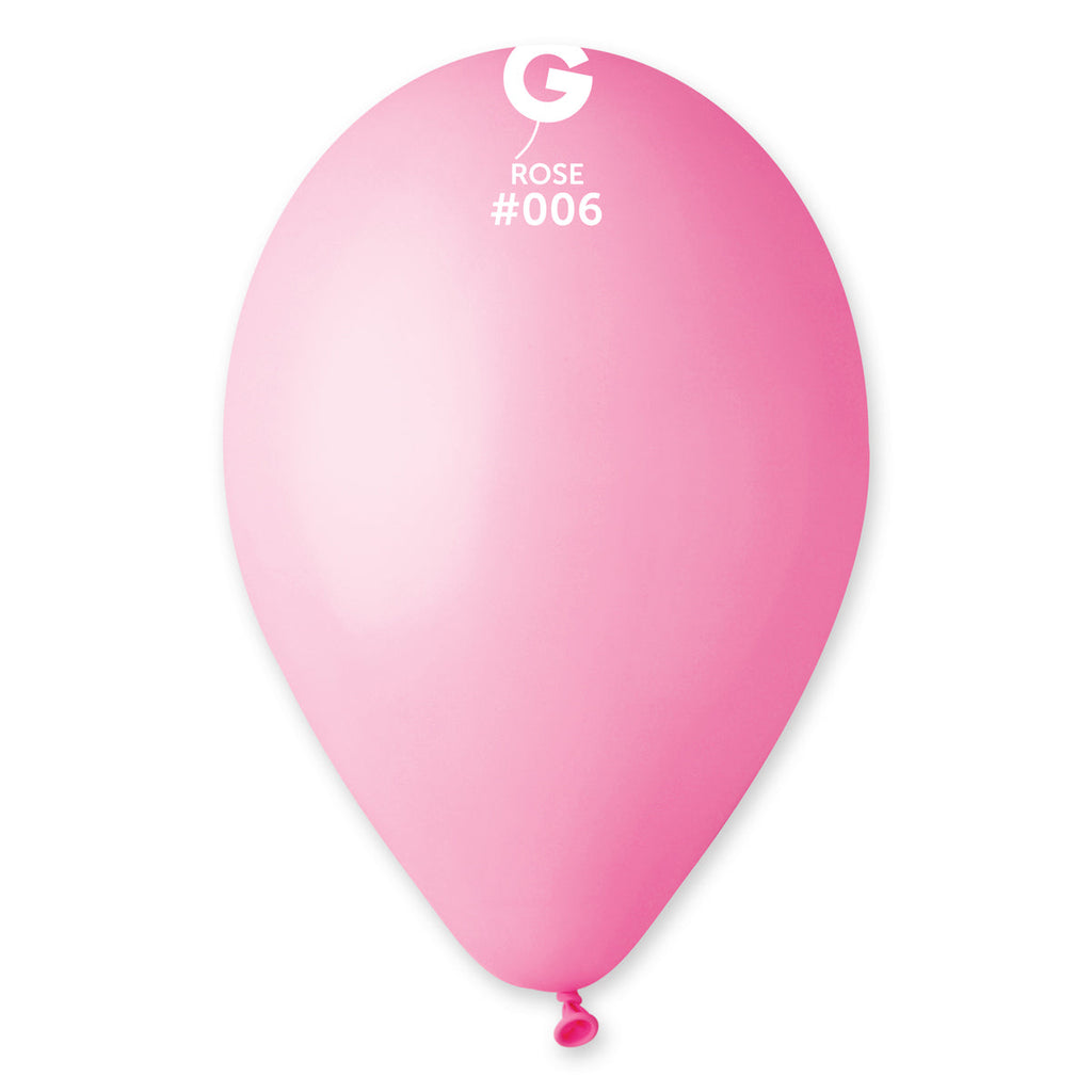 12" Gemar Latex Balloons (Bag of 50) Standard Rose