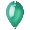 12" Gemar Latex Balloons (Bag of 50) Metallic Metallic Green