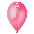 12" Gemar Latex Balloons (Bag of 50) Metallic Metallic Fuchsia