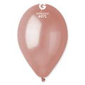 12" Gemar Latex Balloons (Bag of 50) Metallic Rose Gold