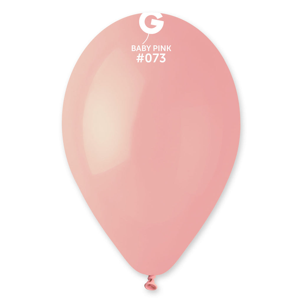 12" Gemar Latex Balloons (Bag of 50) Standard Baby Pink