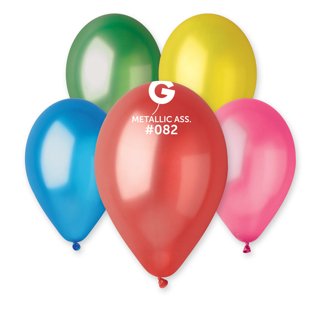 12" Gemar Latex Balloons (Bag of 50) Metallic Metallic Assorted