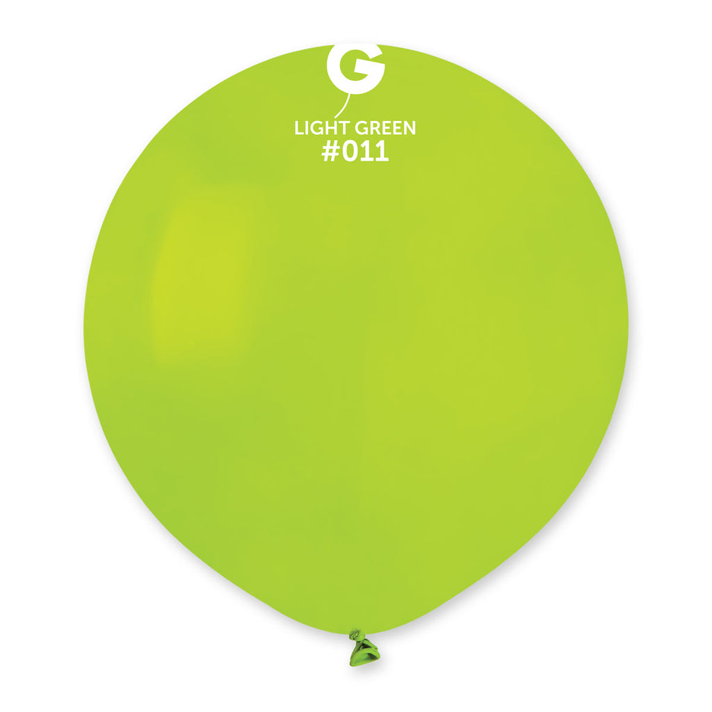 19" Gemar Latex Balloons (Bag of 25) Standard Light Green