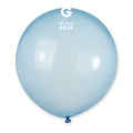 19" Gemar Latex Balloons (Bag of 25) Rainbow Pastel Crystal Sky Blue
