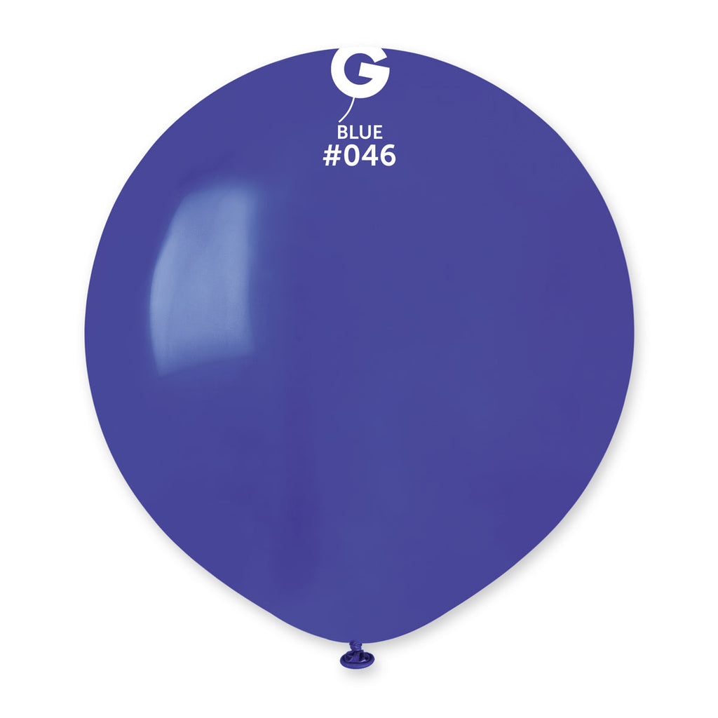 19" Gemar Latex Balloons (Bag of 25) Standard Royal Blue