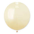 19" Gemar Latex Balloons (Bag of 25) Metallic Metallic Ivory