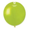 19" Gemar Latex Balloons (Bag of 25) Metallic Metallic Light Green