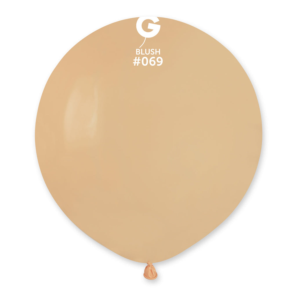 19" Gemar Latex Balloons (Bag of 25) Standard Blush