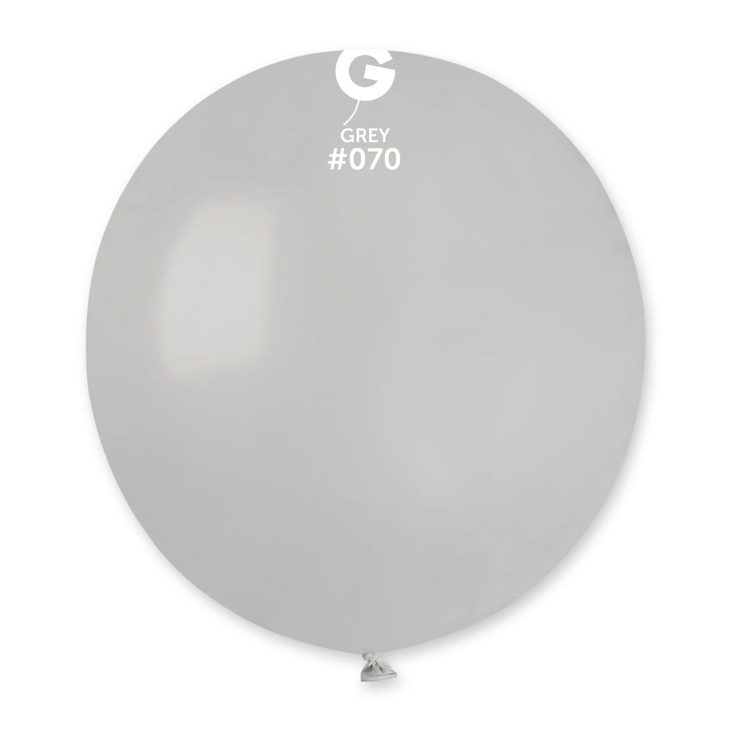 19" Gemar Latex Balloons (Bag of 25) Standard Grey