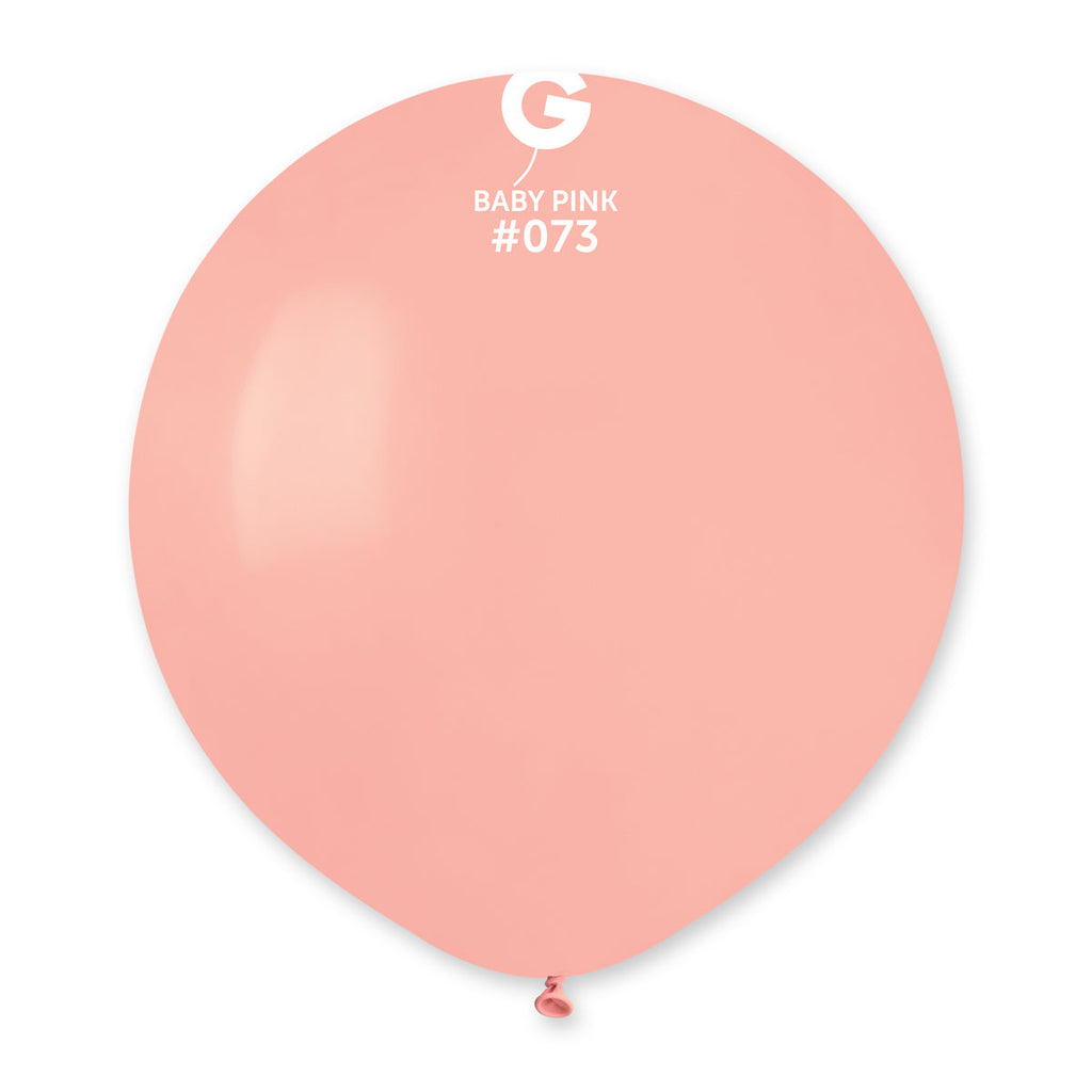 19" Gemar Latex Balloons (Bag of 25) Standard Baby Pink