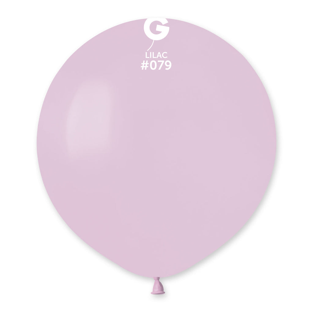 19" Gemar Latex Balloons (Bag of 25) Standard Lilac