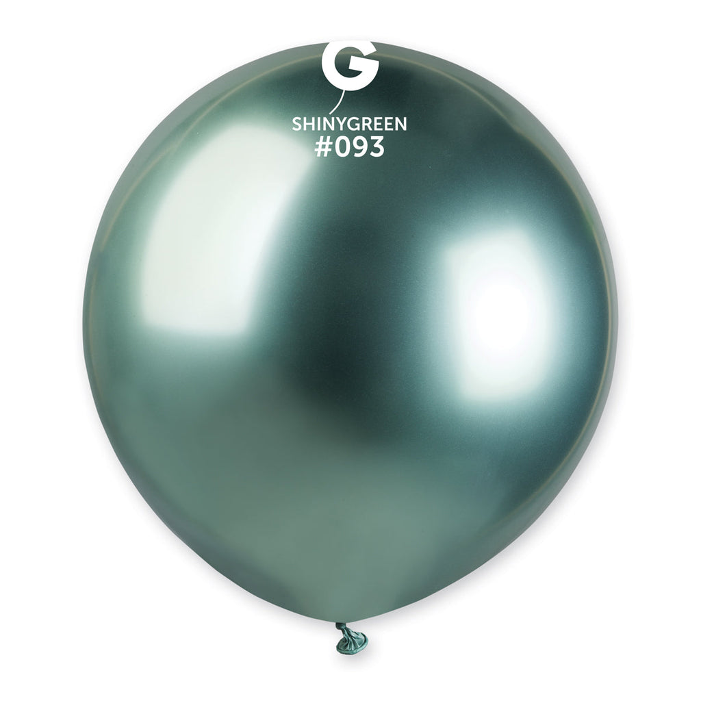 19" Gemar Latex Balloons Pack Of 25 Shiny Green