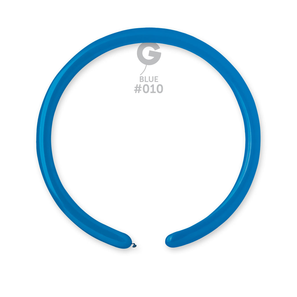 160G Gemar Latex Balloons (Bag of 50) Modelling/Twisting Blue