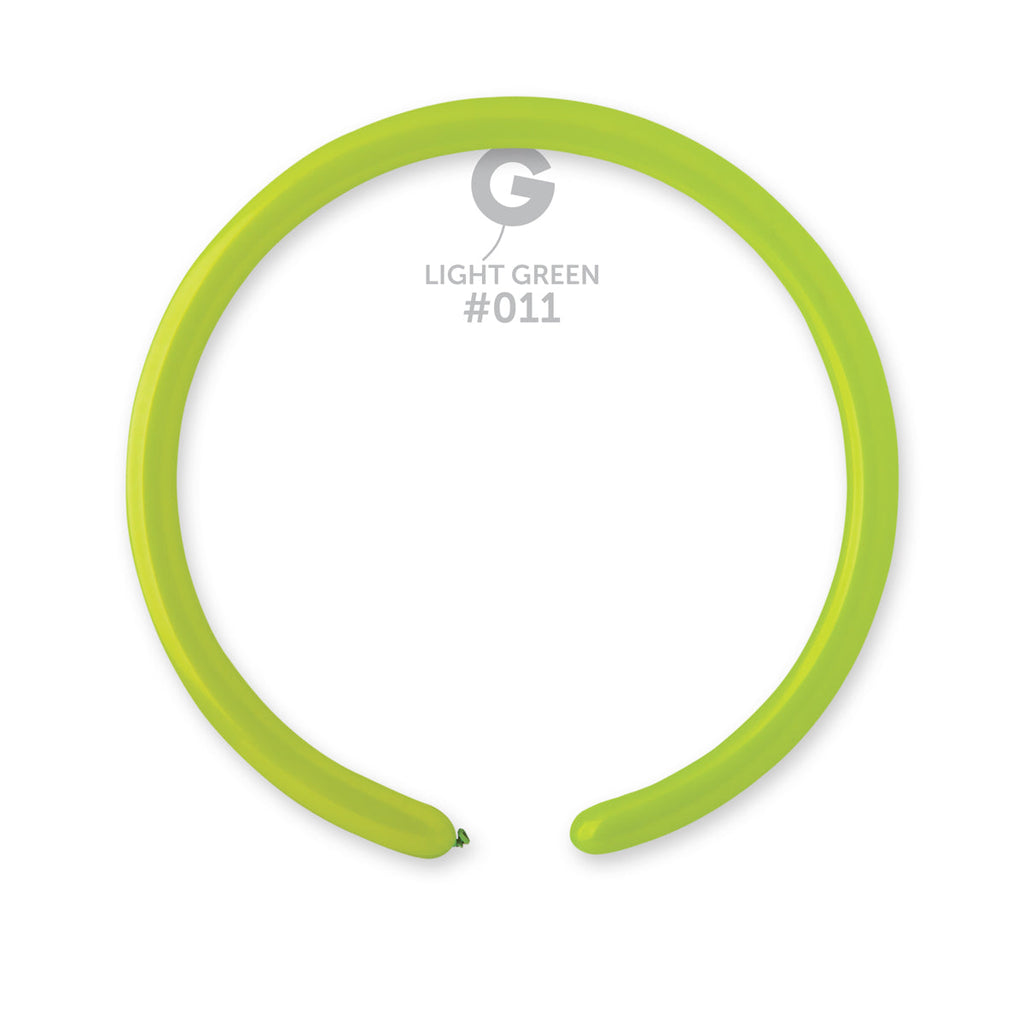 160G Gemar Latex Balloons (Bag of 50) Modelling/Twisting Light Green