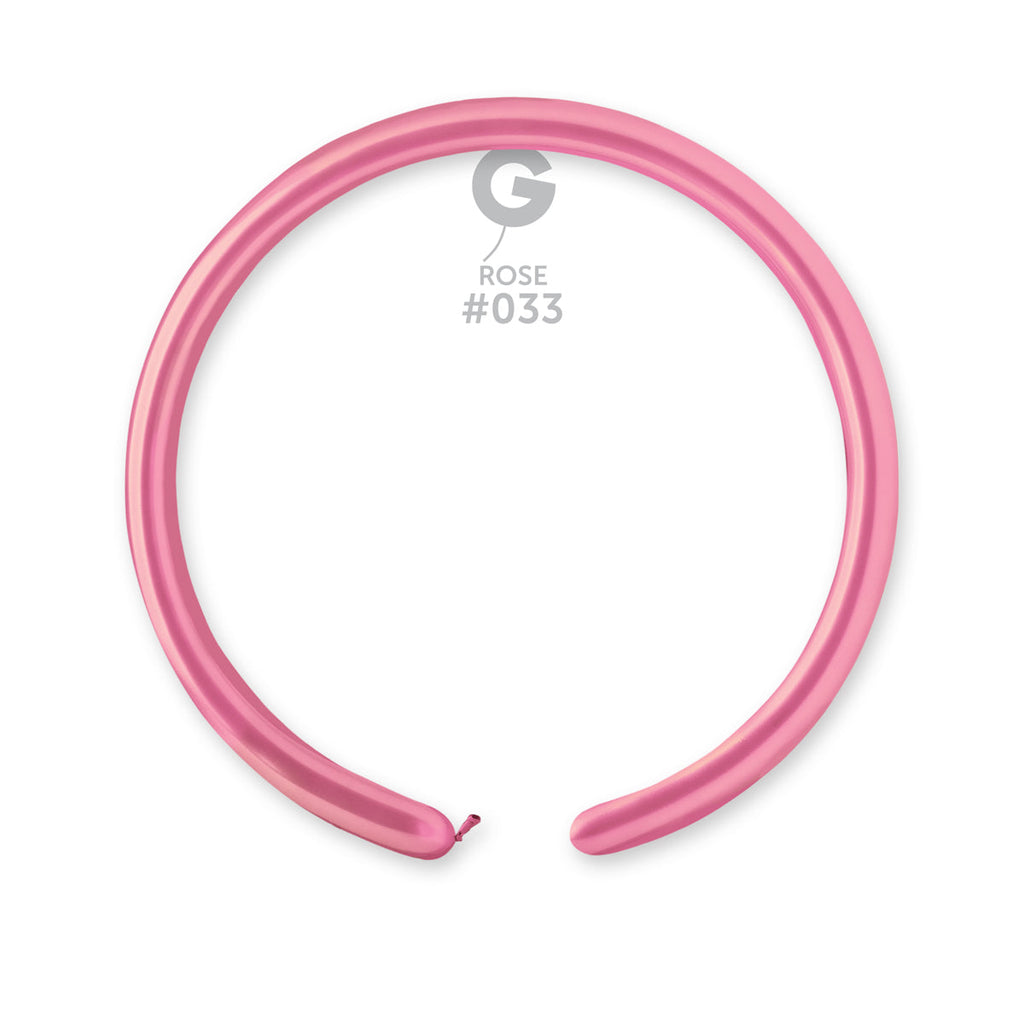 160G Gemar Latex Balloons (Bag of 50) Metallic Modelling/Twisting Rose