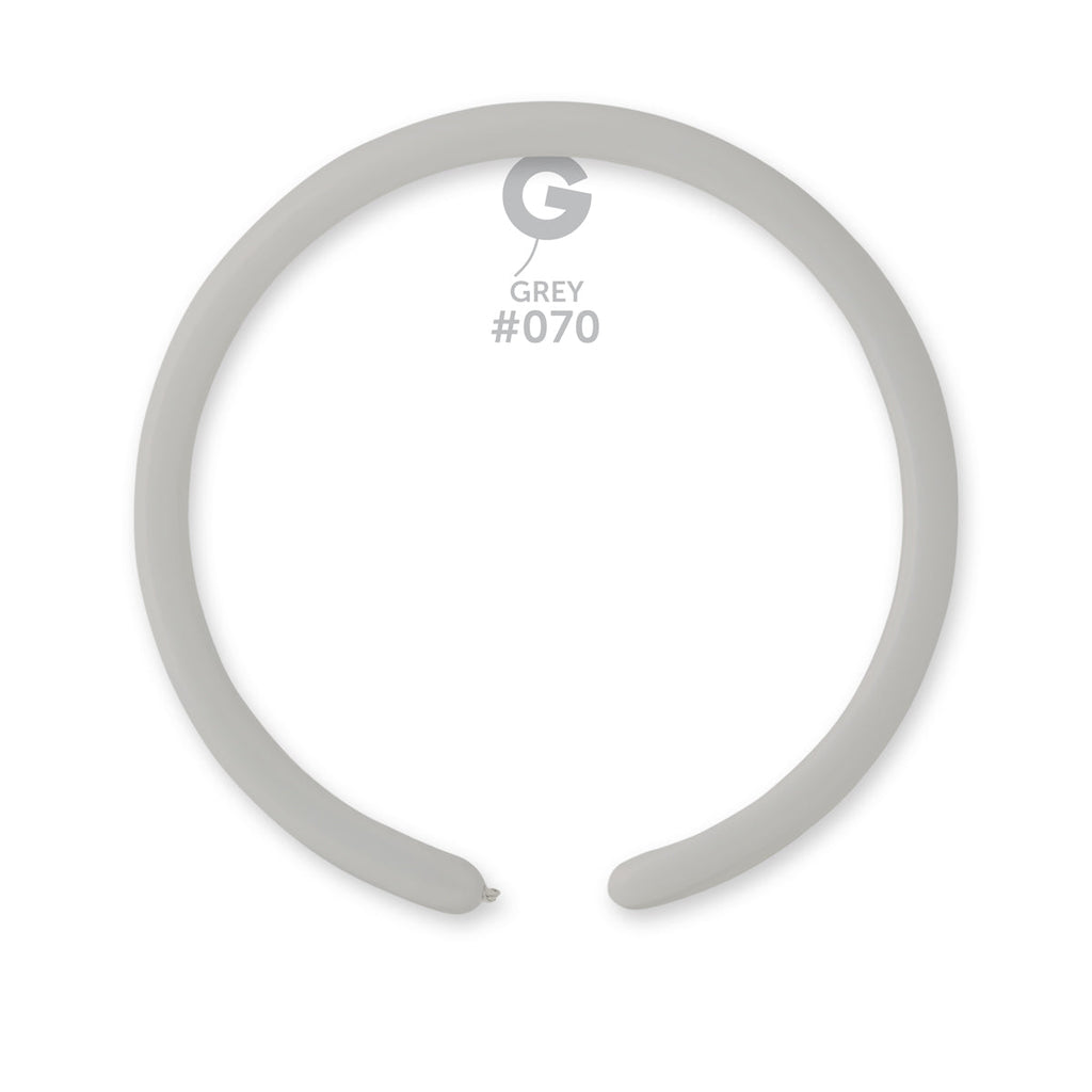160G Gemar Latex Balloons (Bag of 50) Modelling/Twisting Grey