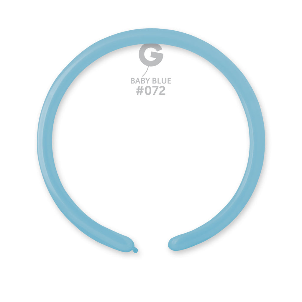 160G Gemar Latex Balloons (Bag of 50) Modelling/Twisting Baby Blue