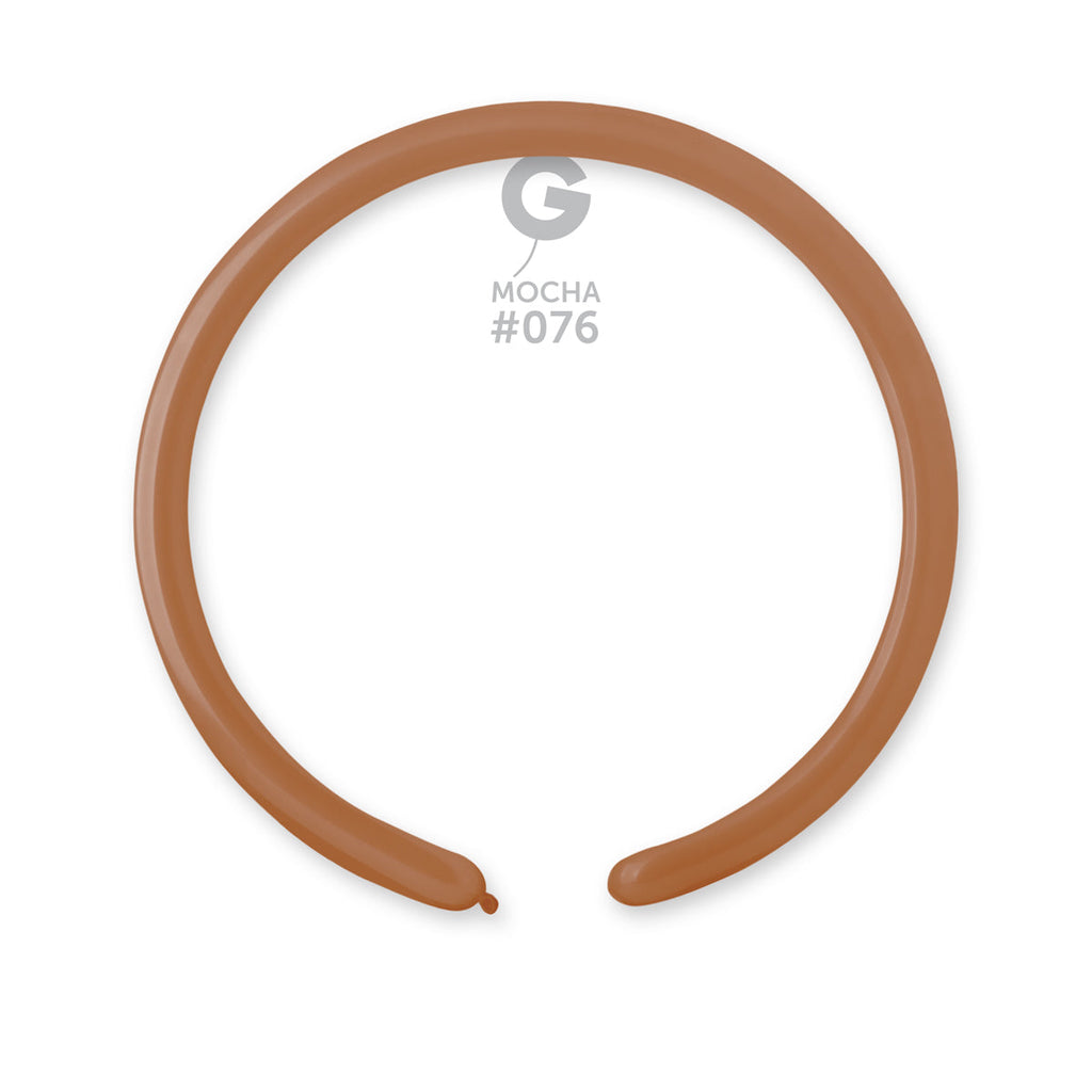160G Gemar Latex Balloons (Bag of 50) Modelling/Twisting Mocha