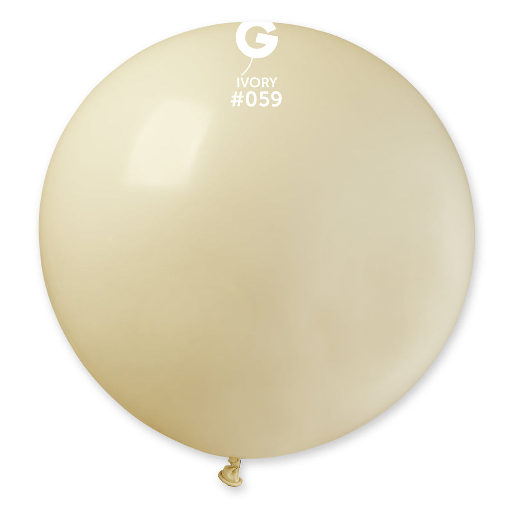31" Gemar Latex Balloons (Pack of 1) Giant Balloon Ivory