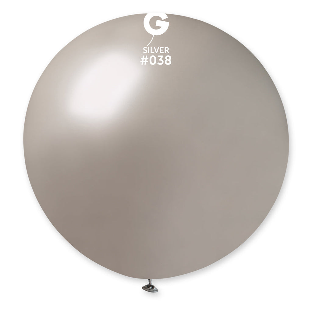 31" Gemar Latex Balloons (Pack of 1) Giant Metallic Balloon Silver
