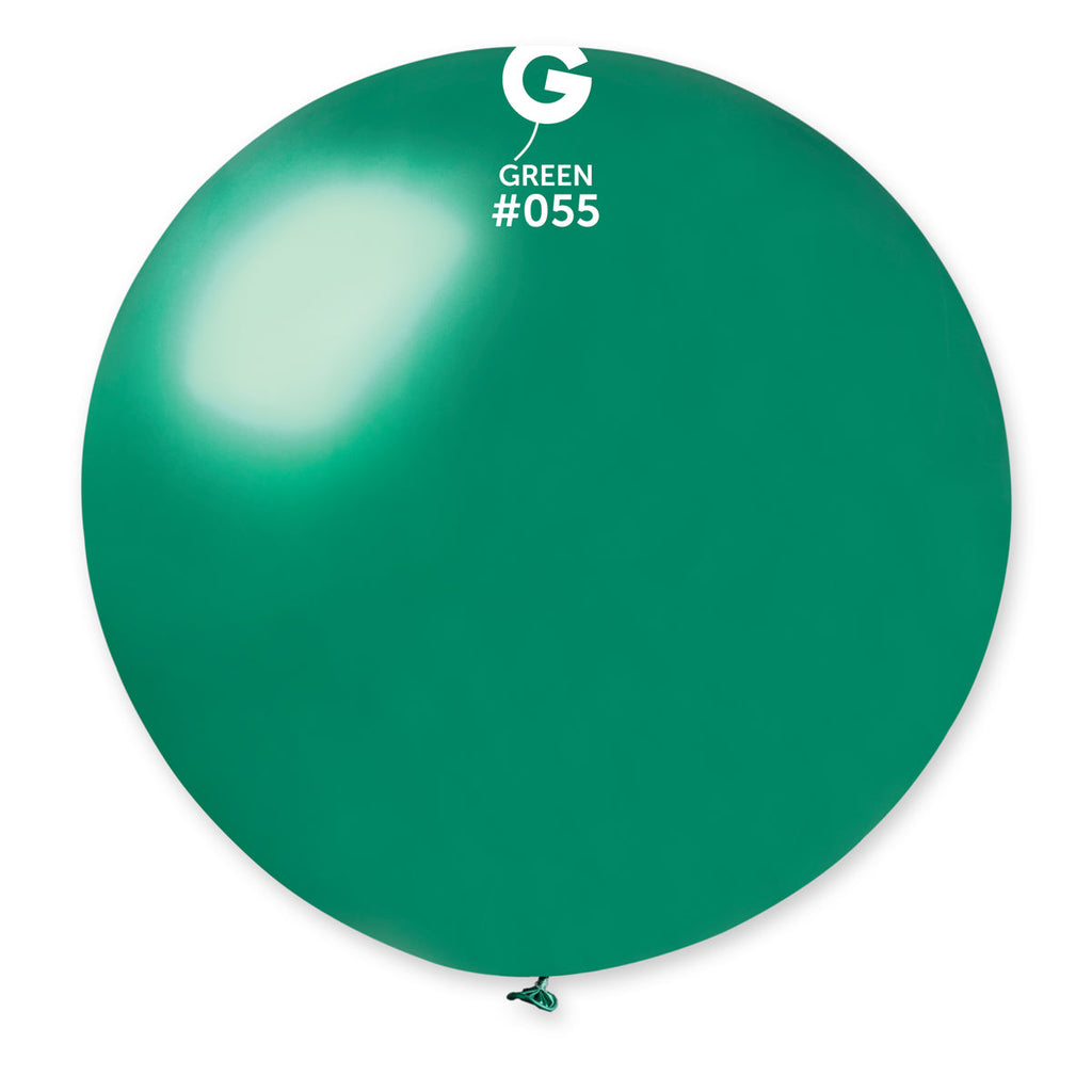 31" Gemar Latex Balloons (Pack of 1) Giant Metallic Green