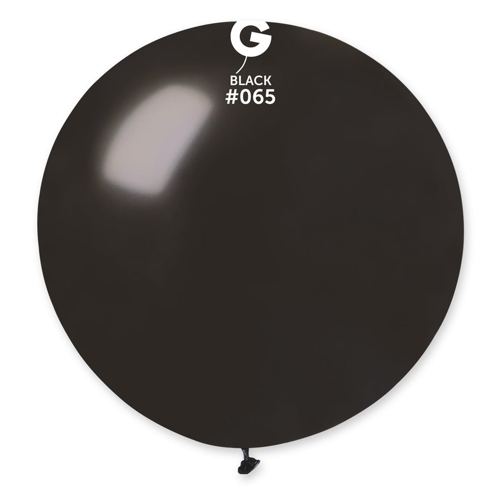 31" Gemar Latex Balloons (Pack of 1) Giant Metallic Black