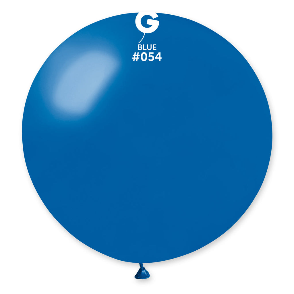 31" Gemar Latex Balloons (Pack of 1) Giant Metallic Royal Deep Blue