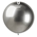 31" Gemar Latex Balloons (Pack of 1) Shiny Silver