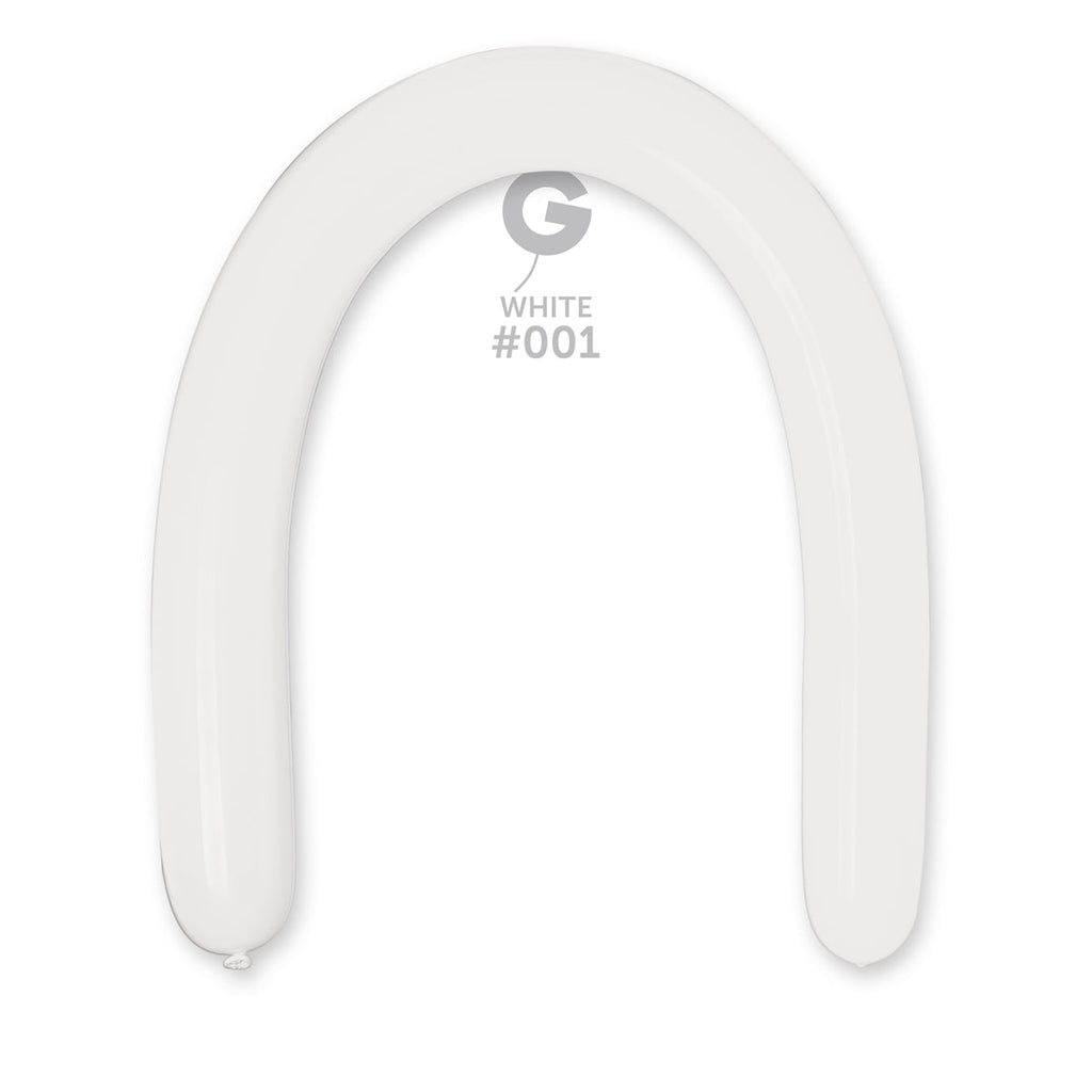 360G Gemar Latex Balloons (Bag of 50) Modelling/Twisting White