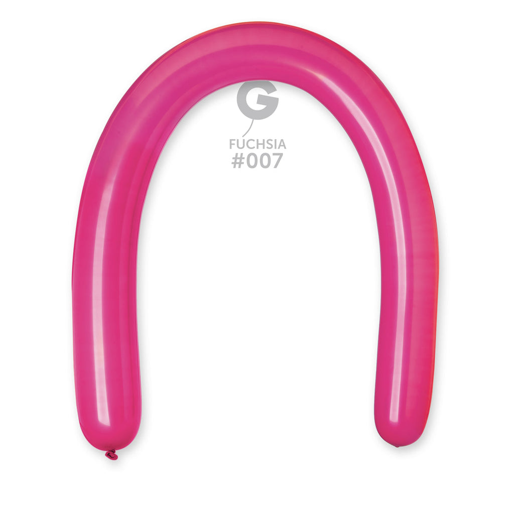 360G Gemar Latex Balloons (Bag of 50) Modelling/Twisting Fuchsia*