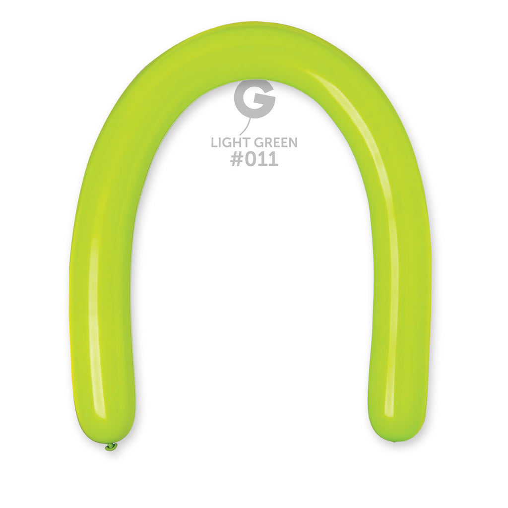 360G Gemar Latex Balloons (Bag of 50) Modelling/Twisting Light Green